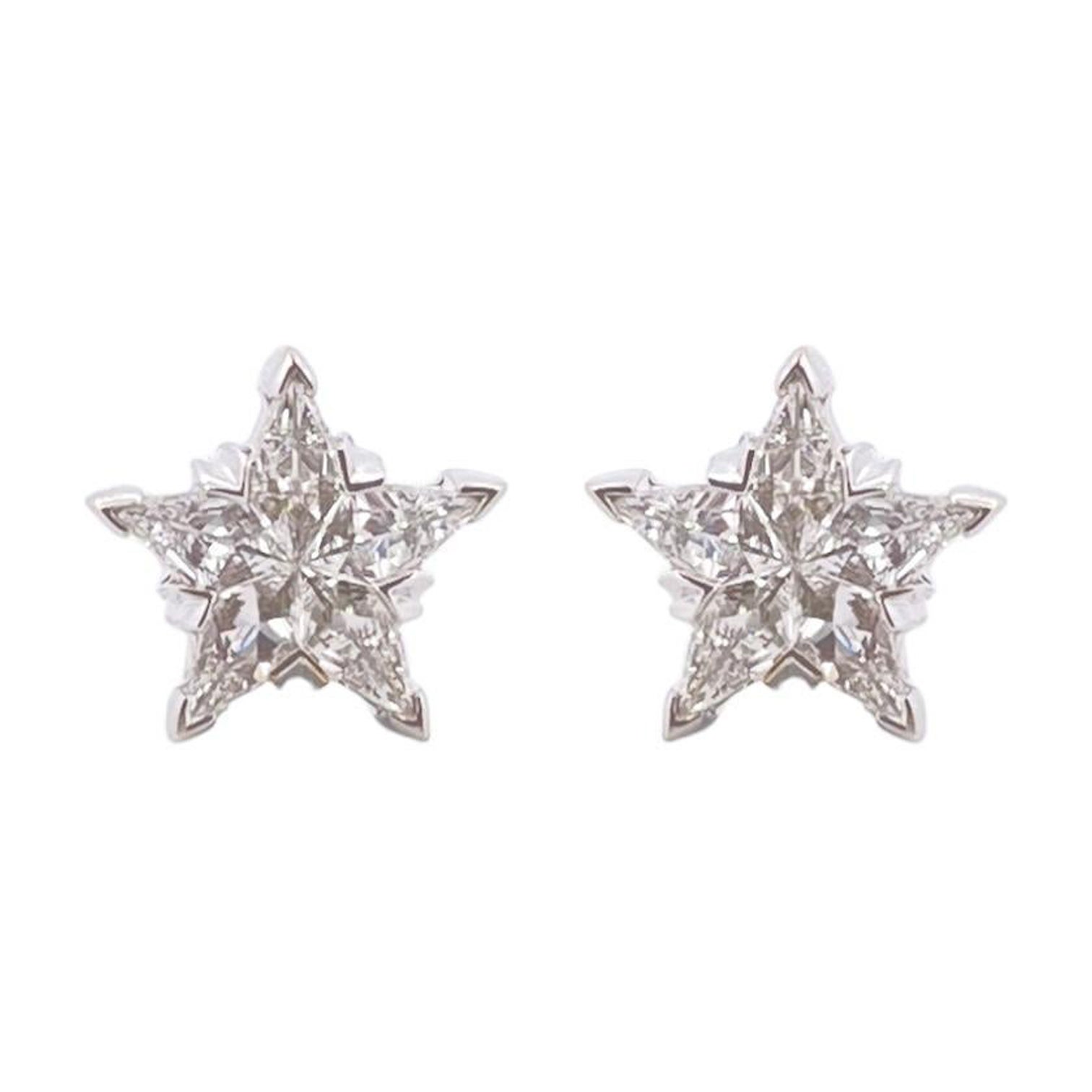 Pendientes de Diamante Princesa - 0.43 TCW, Oro Blanco 14K en venta