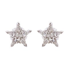 Pendientes de Diamante Princesa - 0.43 TCW, Oro Blanco 14K