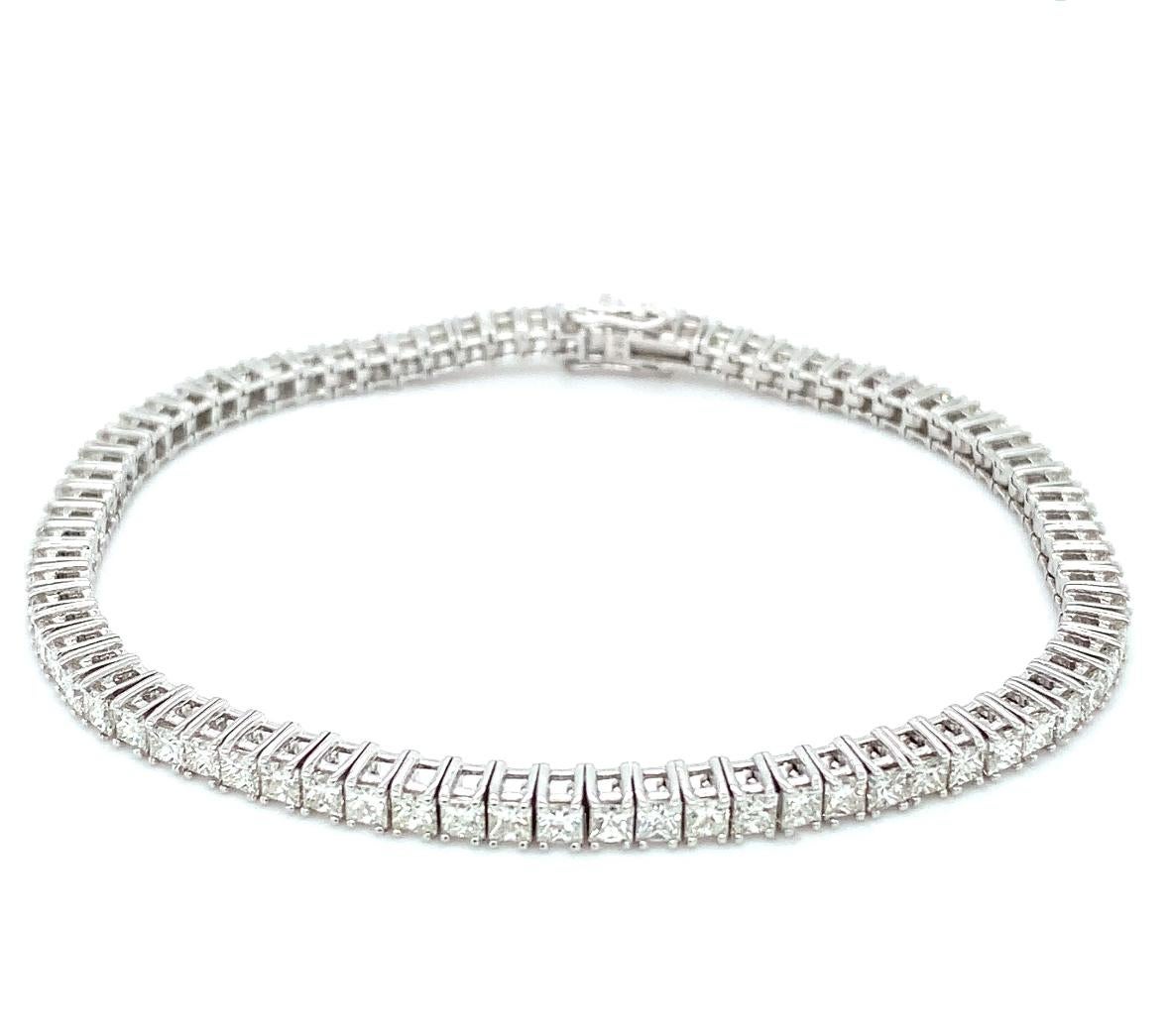 Princess Diamant-Tennisarmband Classic Eternity 18k Weißgold im Angebot 1