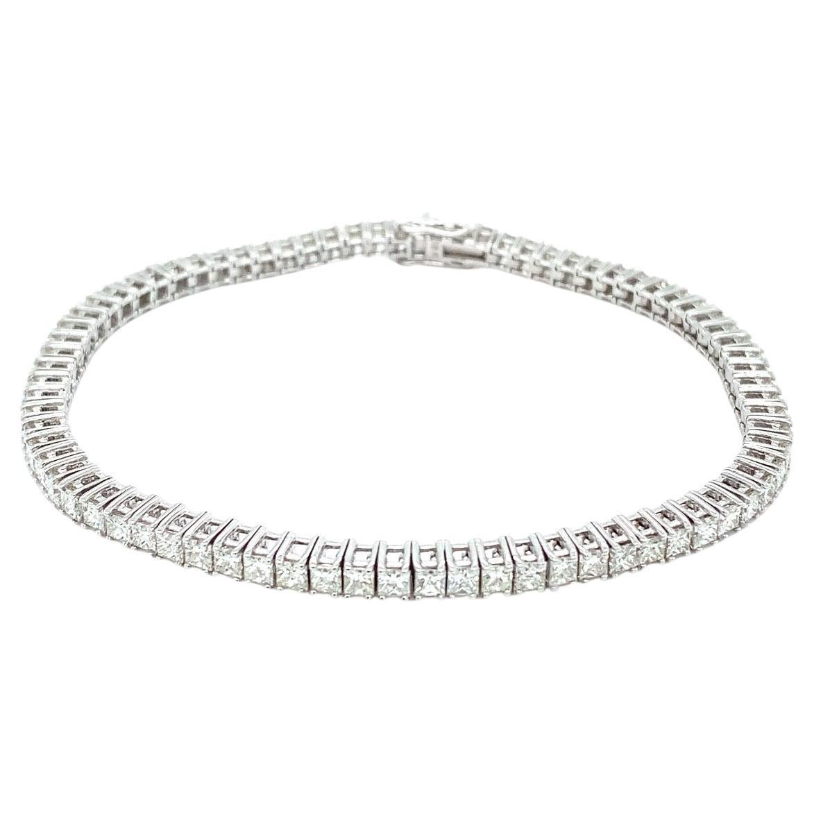 Princess Diamant-Tennisarmband Classic Eternity 18k Weißgold
