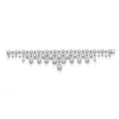 Princess Diamond White Gold Bracelet