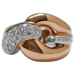 Princesse, diamants, bague en or rose 18 carats.