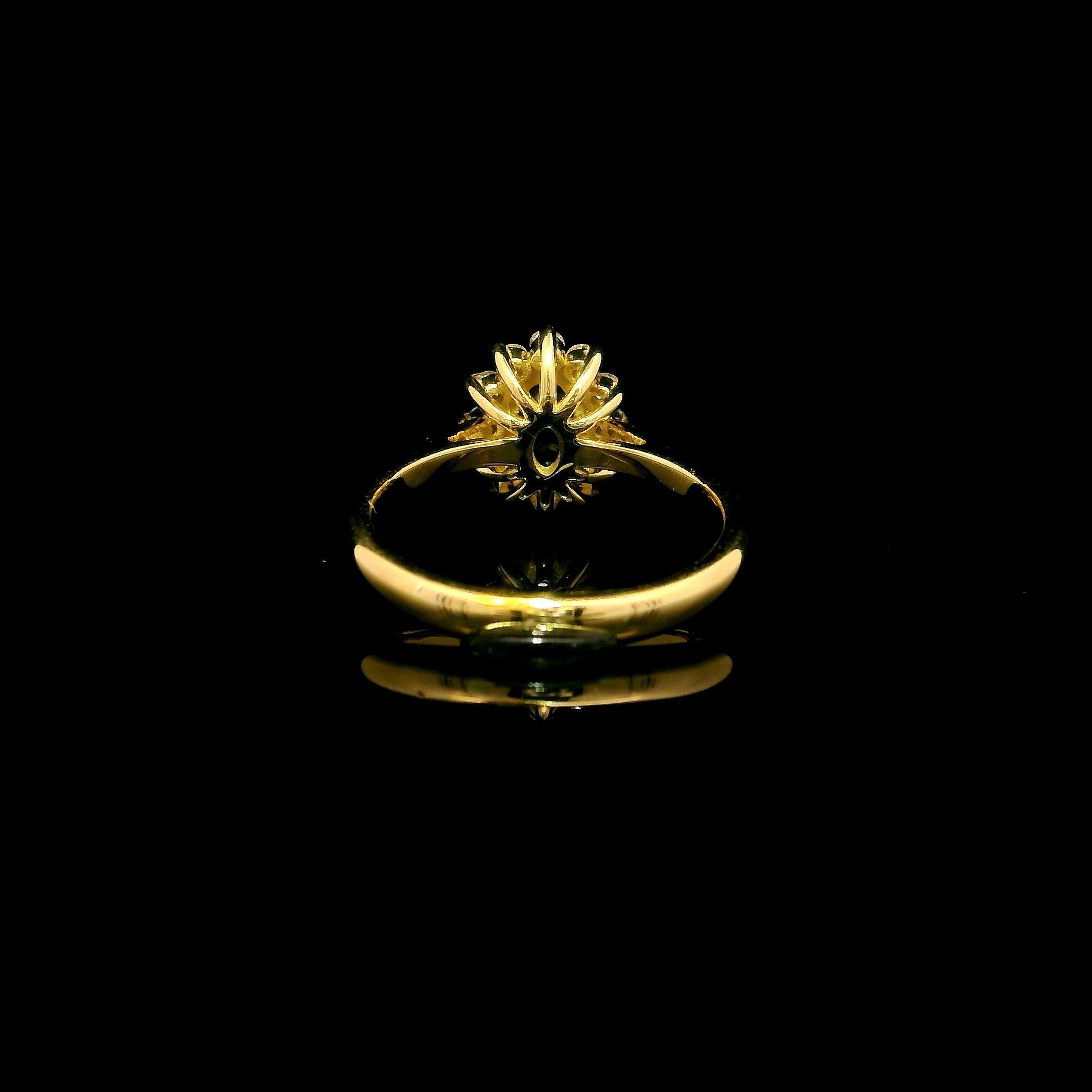 Anello con zaffiro blu e diamante della Principessa Diana in vendita 5