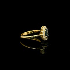 Princess Diana Blue Sapphire & Diamond Ring