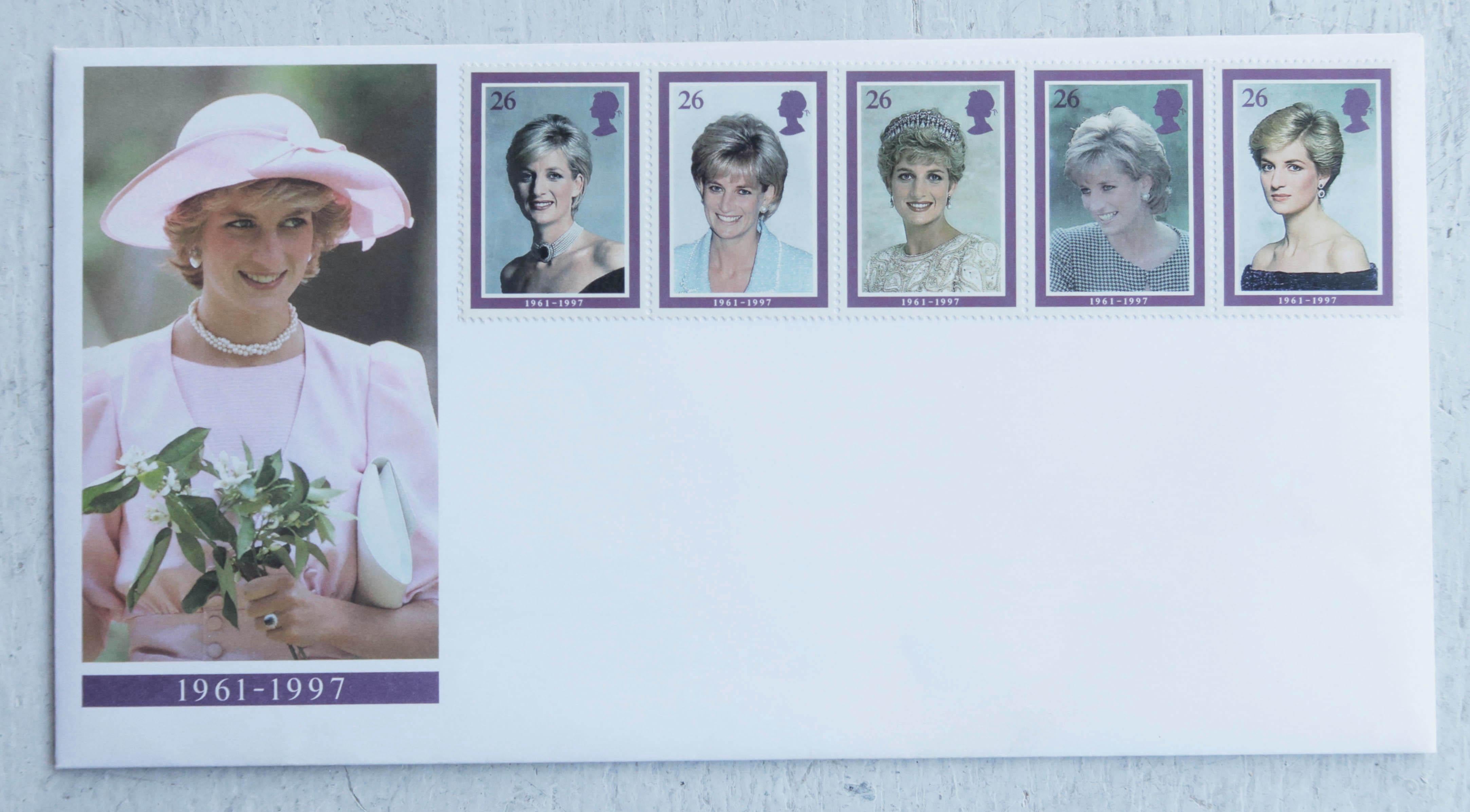  A rare set of stamps celebrating Princess Diana 1961 - 1997

Issued by Royal Mail 1998

The unusual thing about this set is that they haven't been 