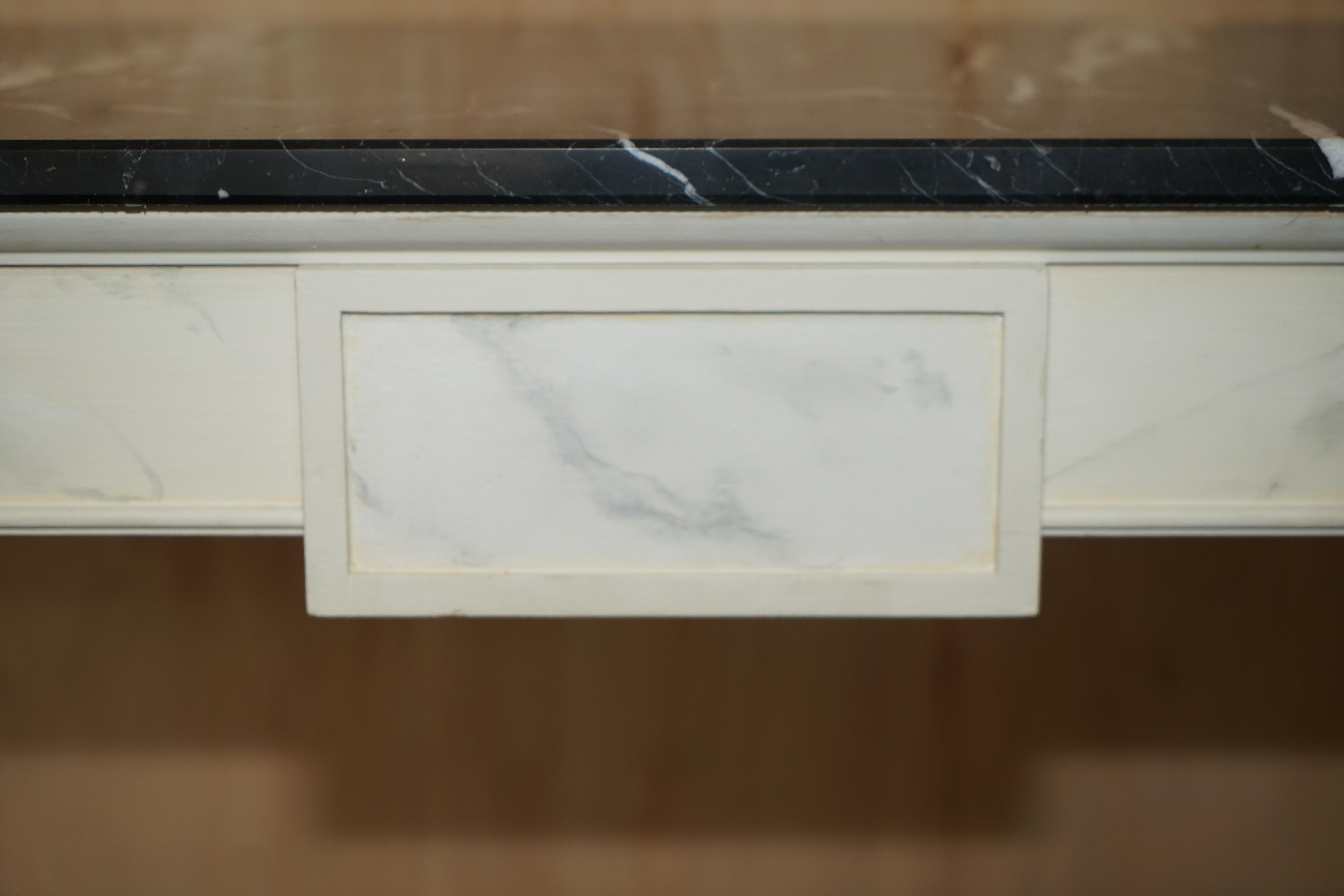 Princess Diana's Spencer House Important Pair of Marble Topped Console Tables For Sale 4