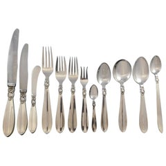 Princess Fuchsia by Frigast Sterling Silver Flatware Set Service 155pcs Modern