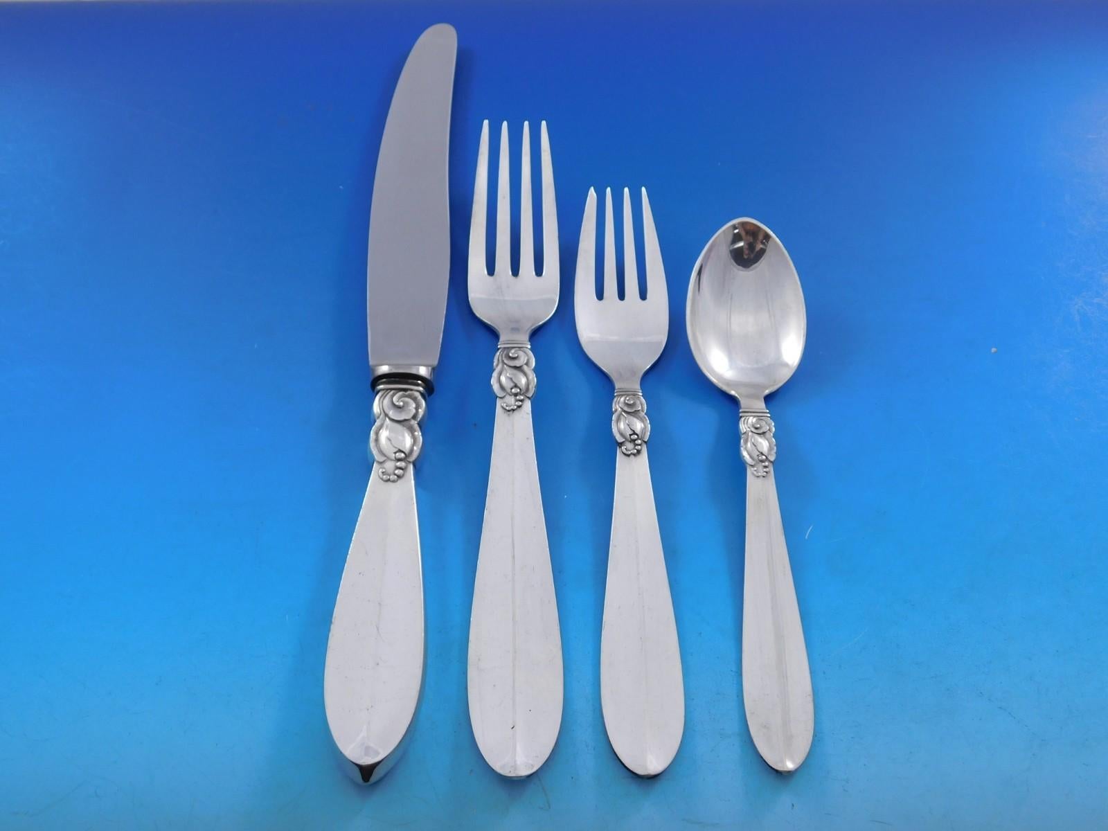 Princess Fuchsia by Frigast Set di posate in argento sterling Servizio da 73 pezzi per la cena in vendita 2