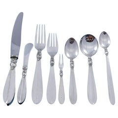 Princess Fuchsia by Frigast Juego de cubiertos de plata de ley Servicio de 73 piezas Cena Princess Fuchsia by Frigast Juego de cubiertos de plata de ley Servicio de 73 piezas Cena