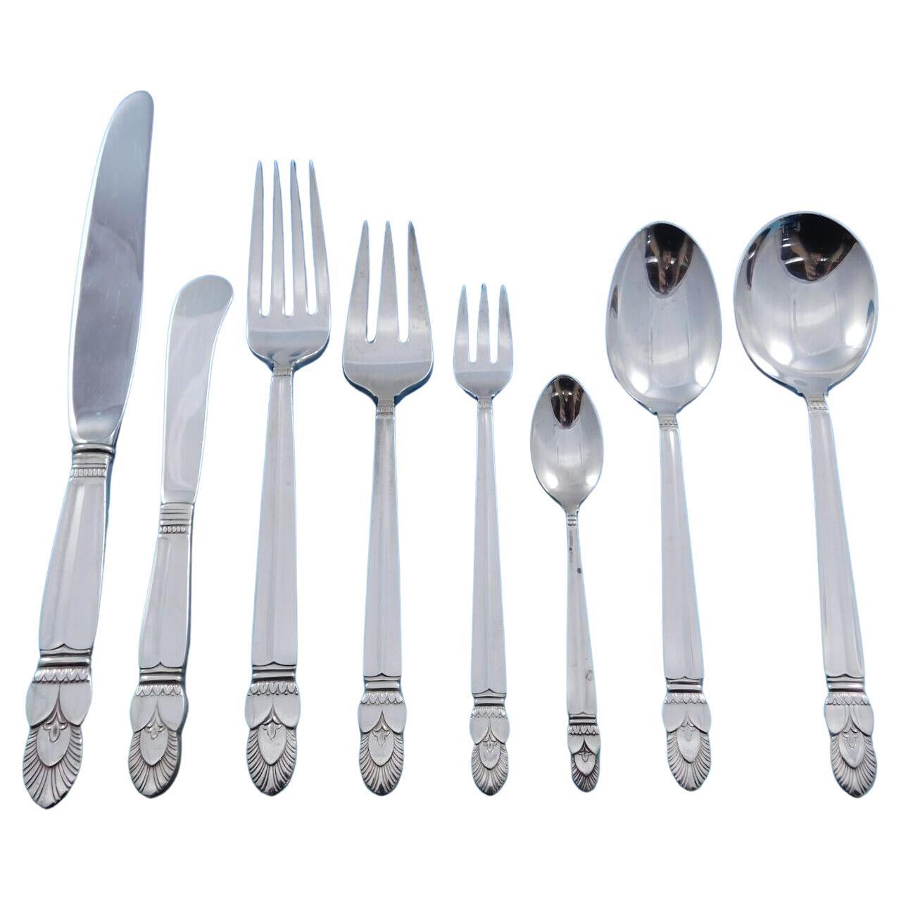 Princess Ingrid Frank Whiting Sterling Silver Flatware Service Set 115 pcs For Sale