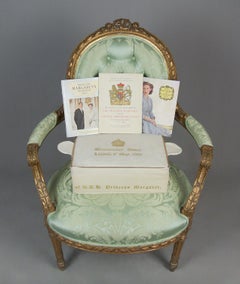 Prinzessin Margaret's Hochzeit 1960 - Original Creme Leder & Gold kniend Hassoc