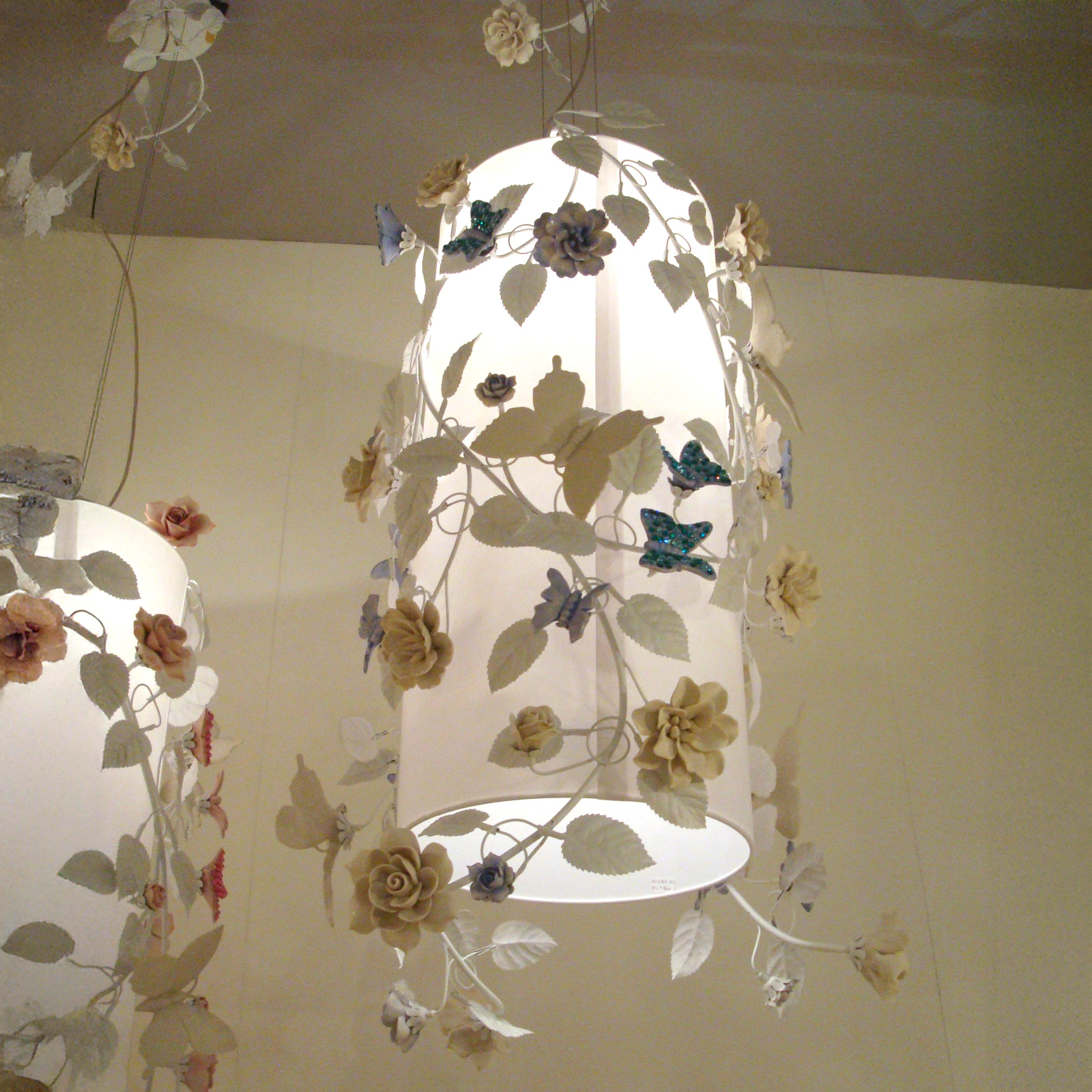 Dipinto a mano Lampada a sospensione Princess Margot con 1 luce in vendita