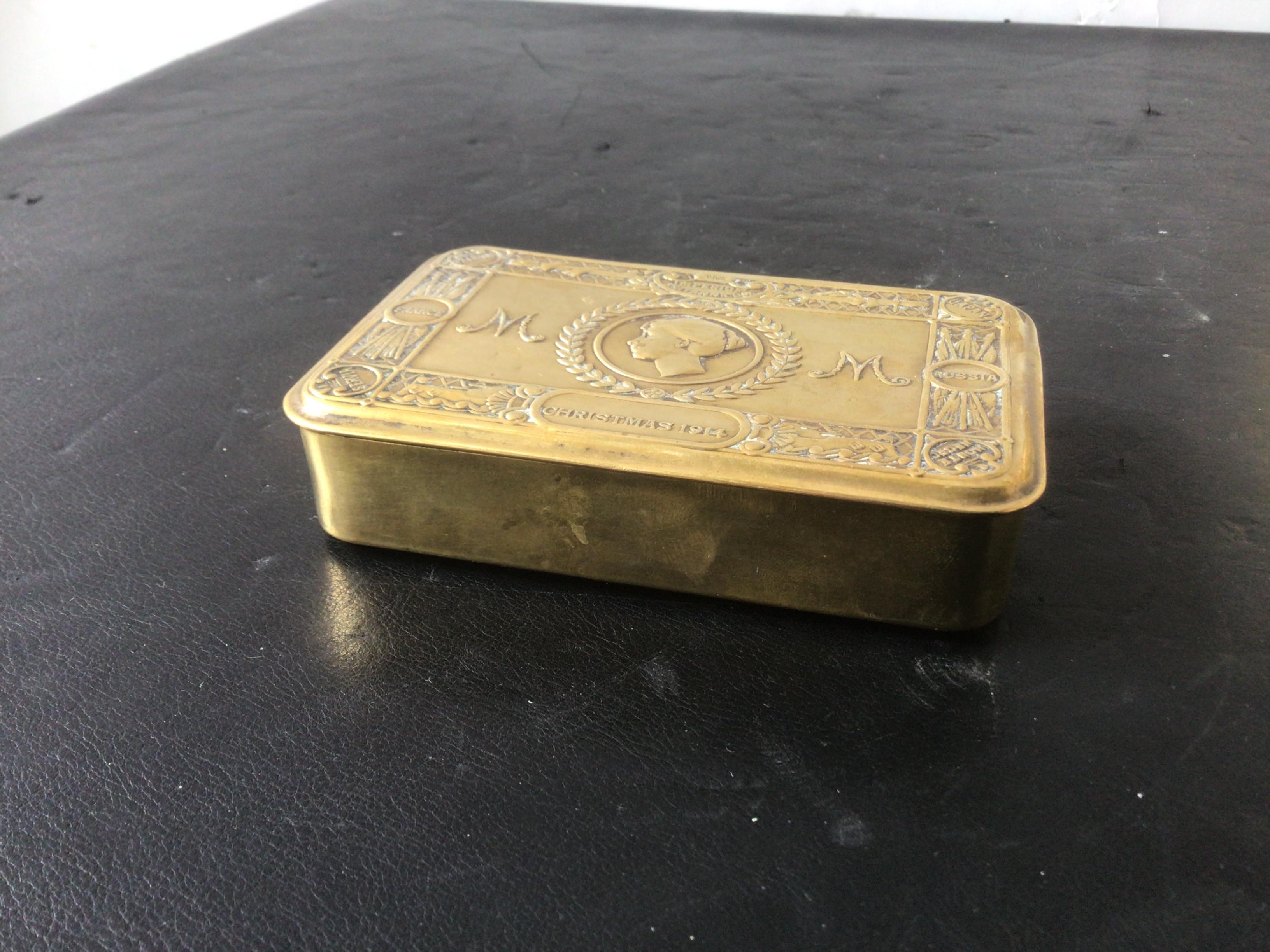 Brass Princess Mary Gift Fund 1914 Box