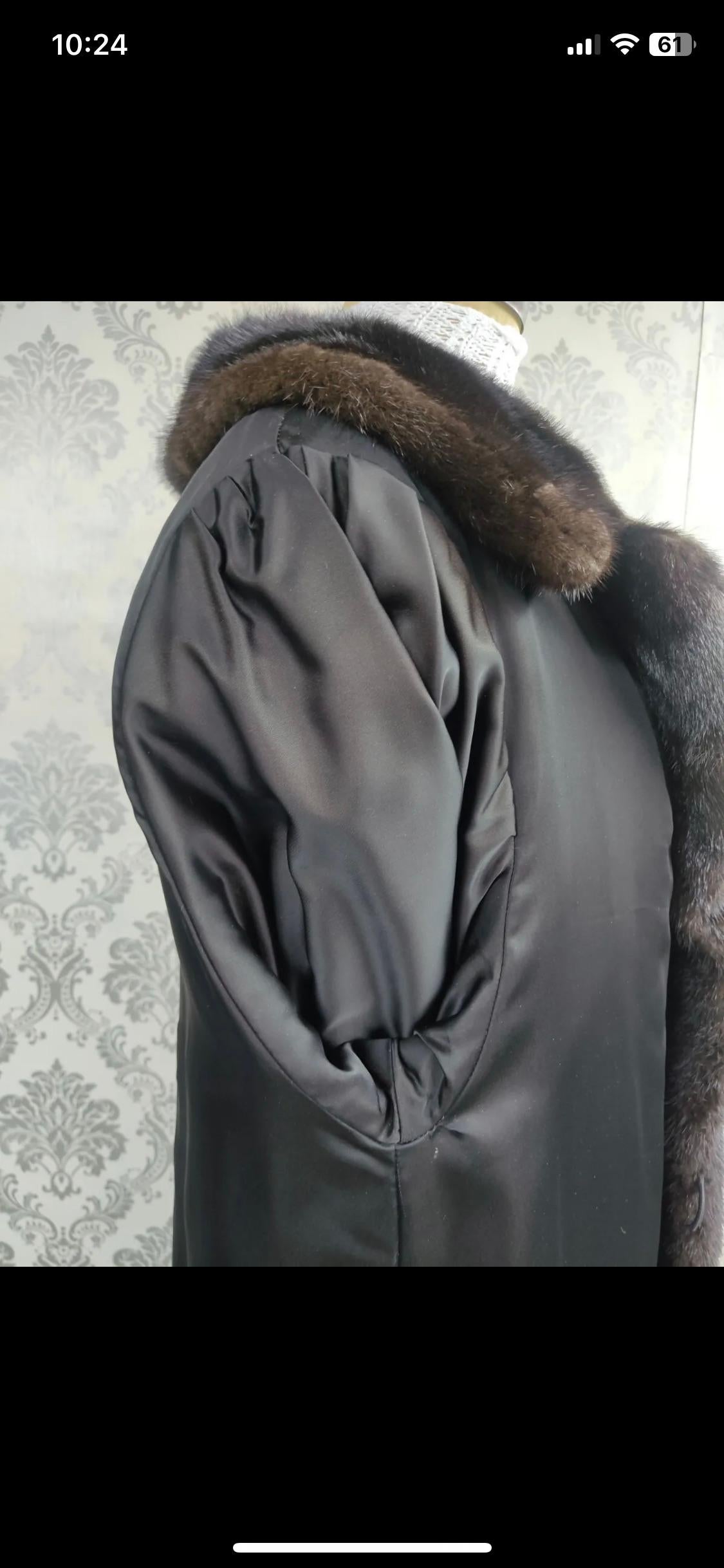 Cappotto in pelliccia di visone Princess natural Ranch 10/M in vendita 5