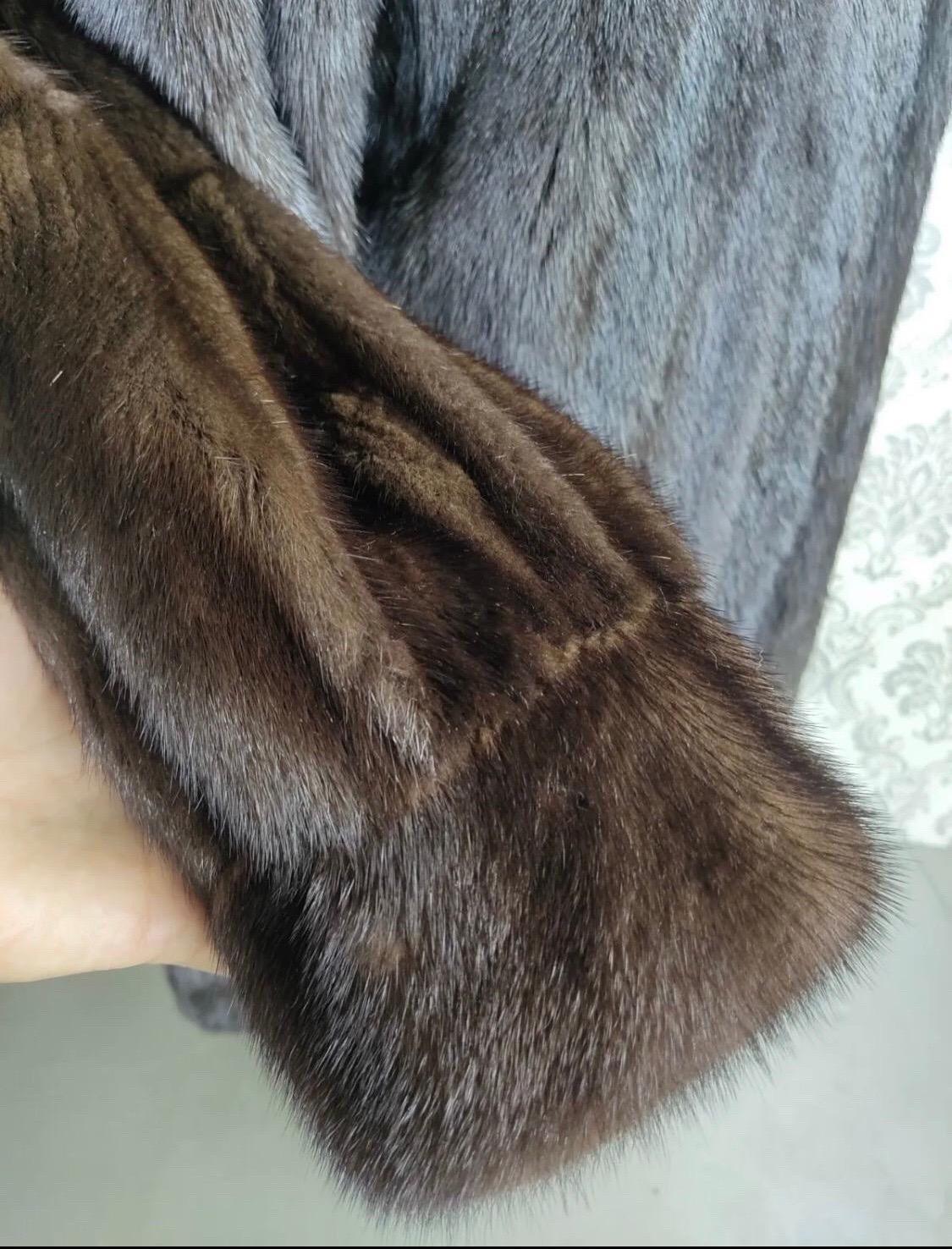 Cappotto in pelliccia di visone Princess natural Ranch 10/M in vendita 3