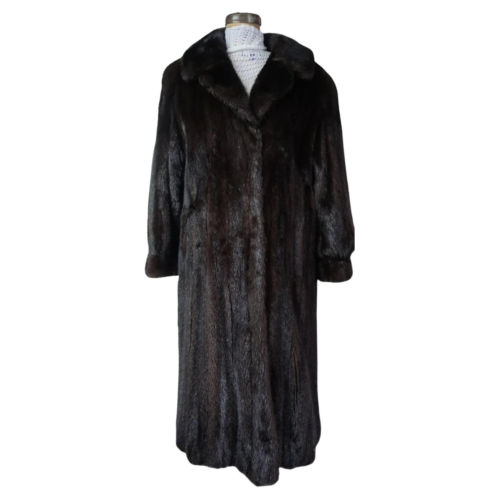 Cappotto in pelliccia di visone Princess natural Ranch 10/M
