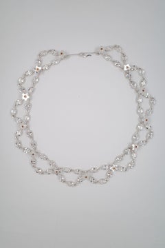 Princess Necklace in 925 Silver, Clear Quartz & Citrine by Shana Cave