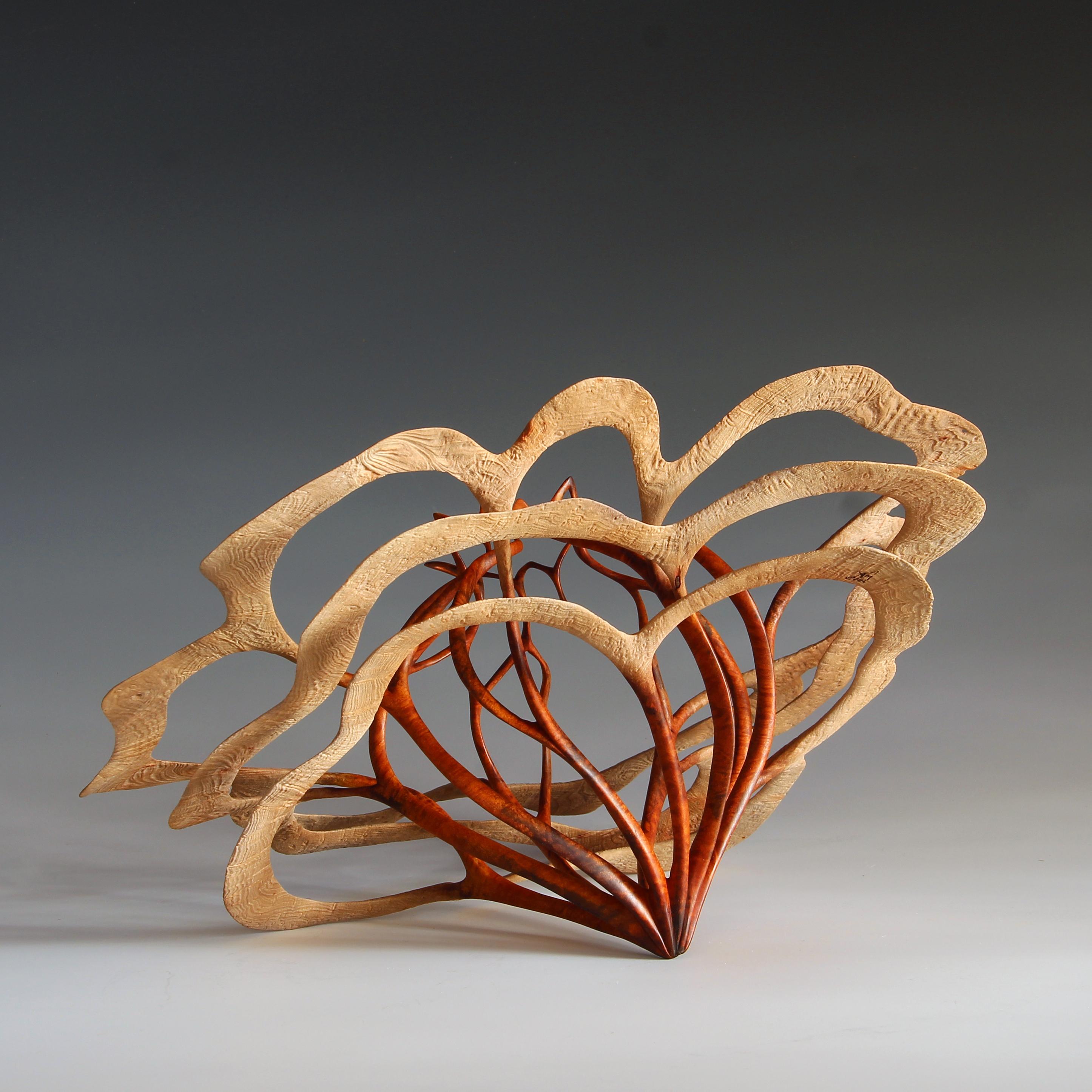 Carved Princess of the Tide by Alain Mailland  wood sculpture For Sale