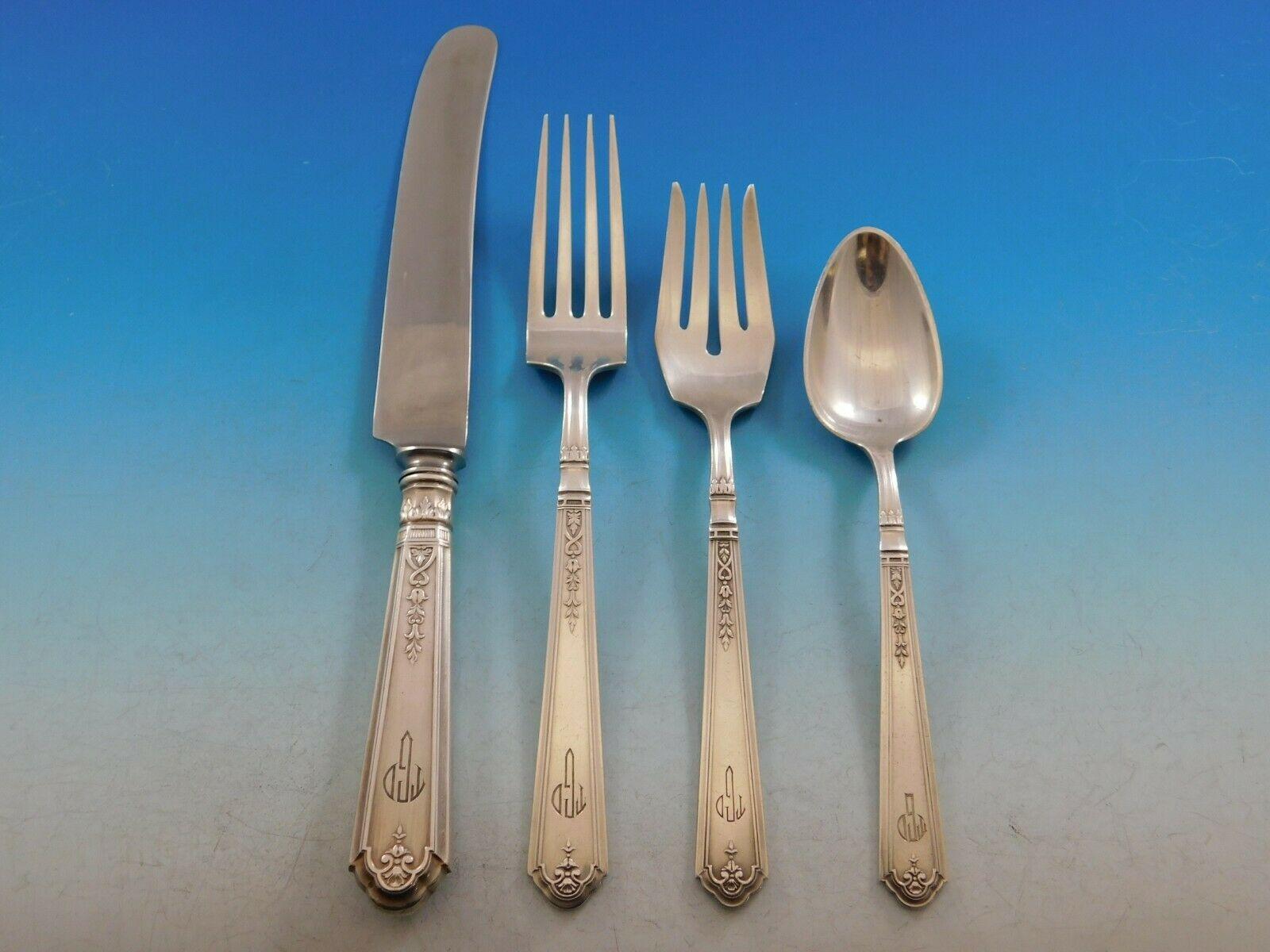 Service de couverts en argent sterling Princess Patricia par Durgin Gorham, 69 pièces Excellent état à Big Bend, WI