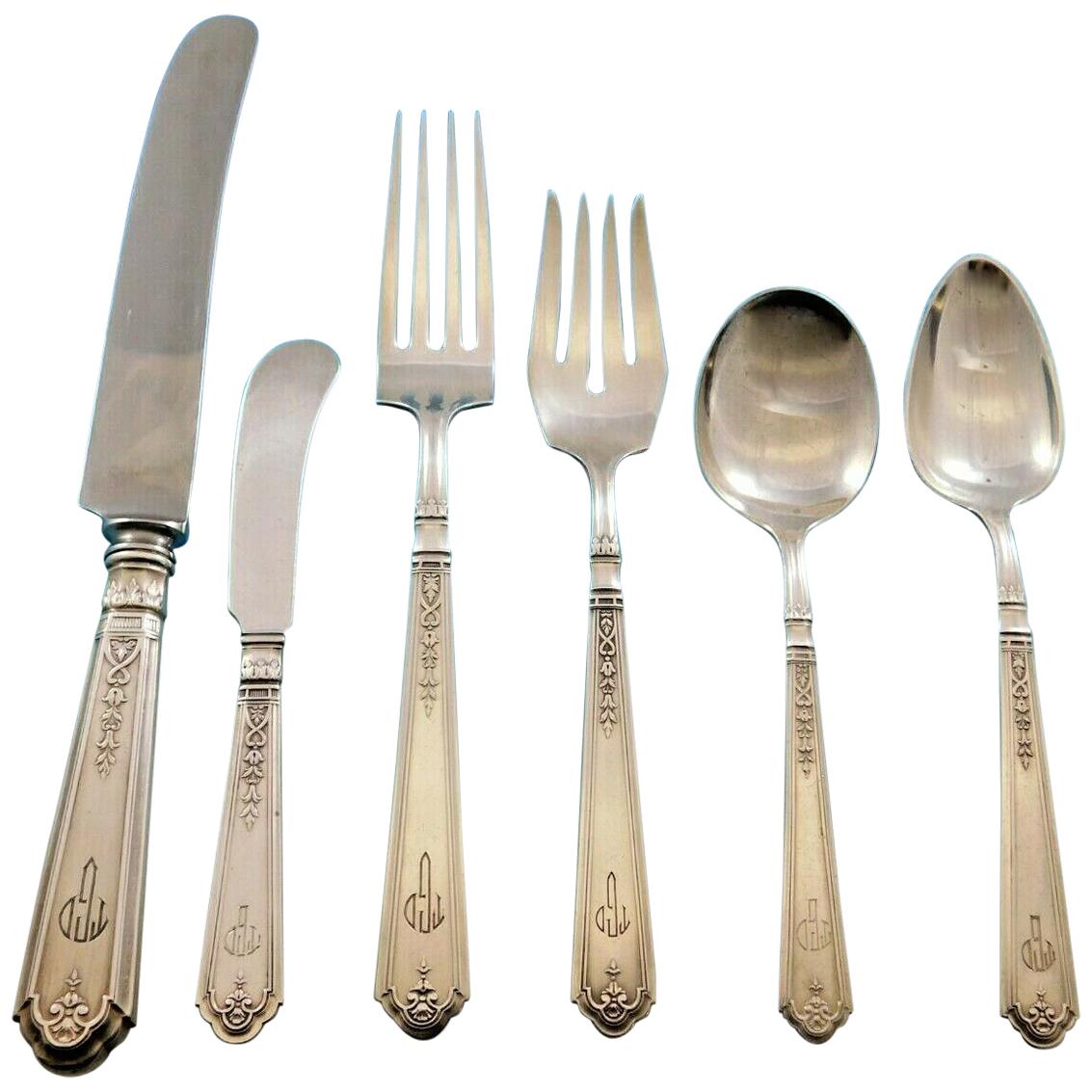 Service de couverts en argent sterling Princess Patricia par Durgin Gorham, 69 pièces