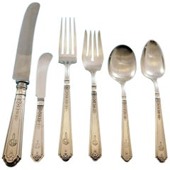 Service de couverts en argent sterling Princess Patricia par Durgin Gorham, 69 pièces