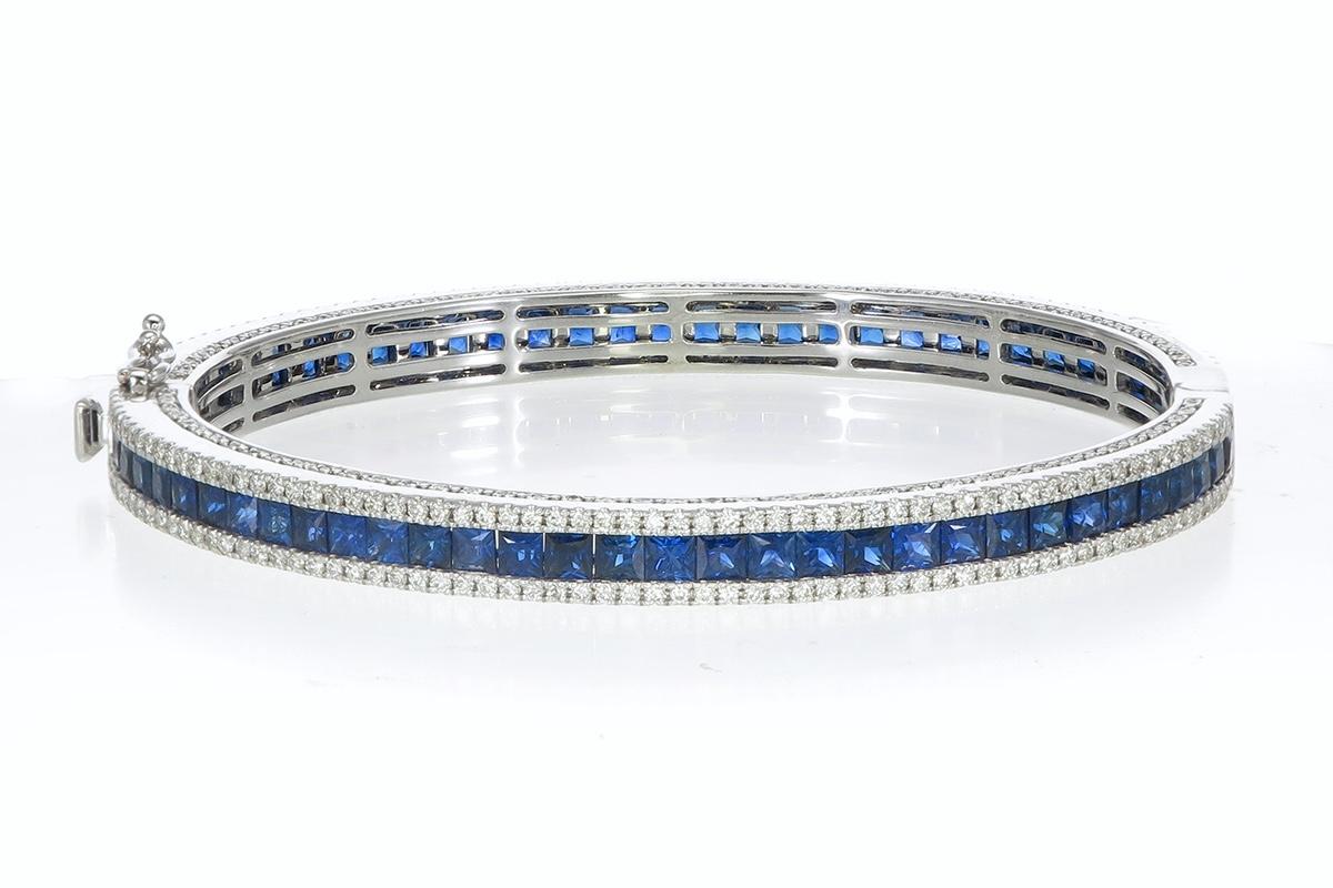 Bangle con rubino e diamanti in oro 18 carati in vendita 2