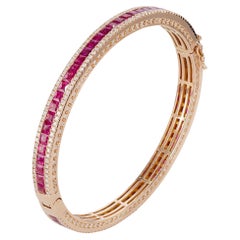 Bracelet en or 18 carats avec rubis et diamants