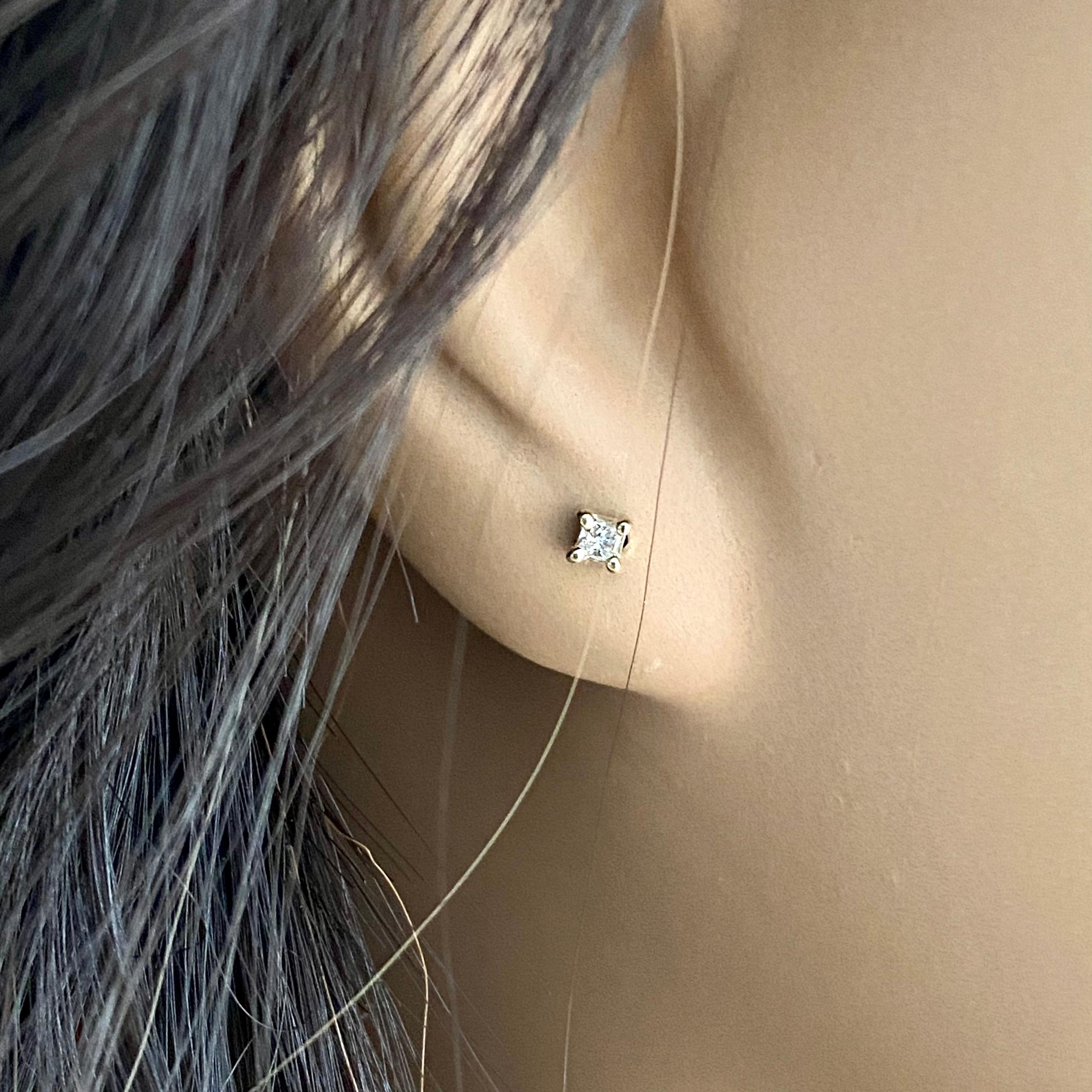 tiny diamond earrings for second hole