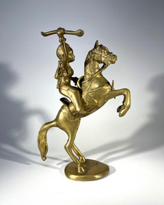Princess Yenenga Of Ouagadougou On Horseback - Cast Bronze West African Figure