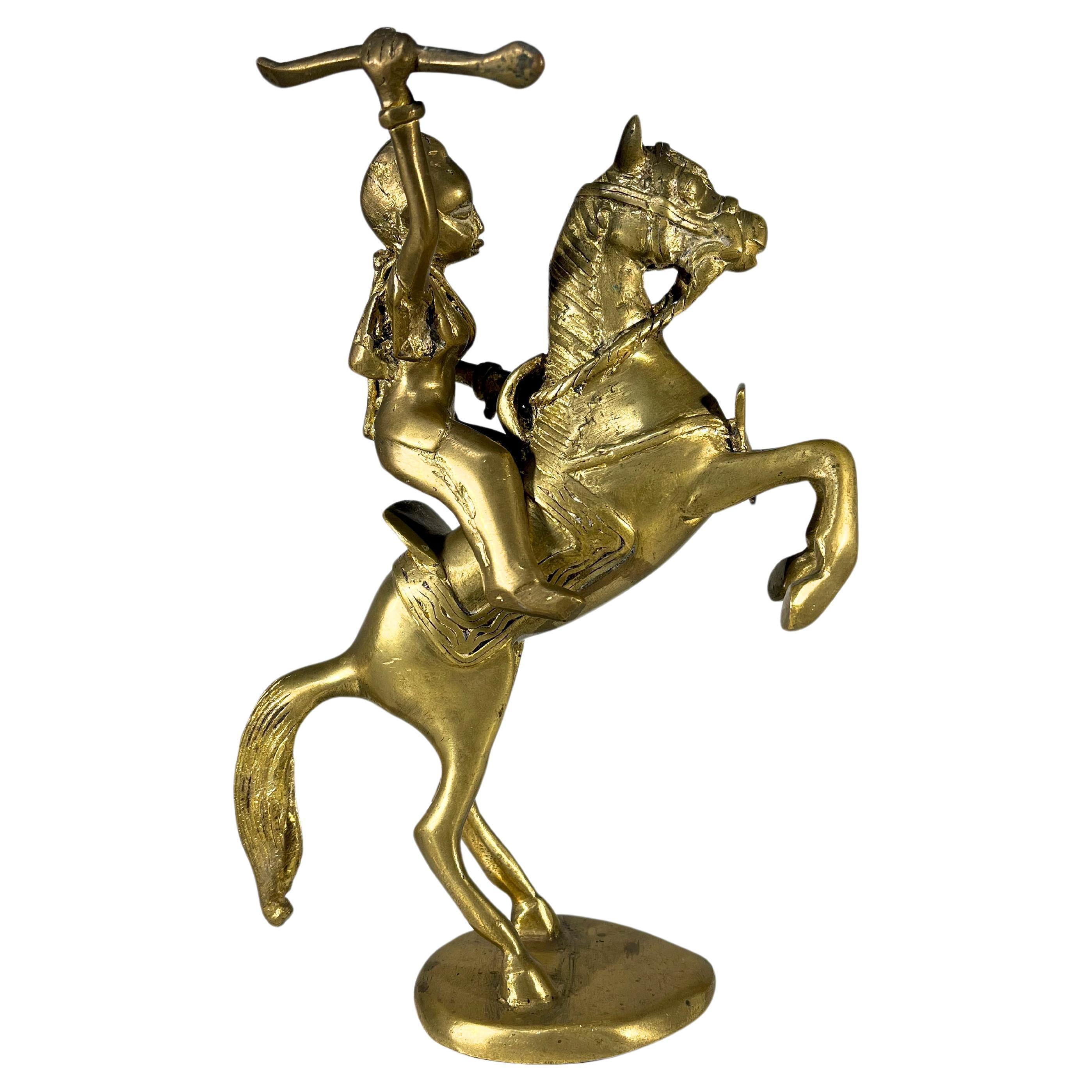 Prinzessin Yenenga von Ouagadougou zu Pferd - Westafrikanische Figur aus Bronzeguss im Angebot