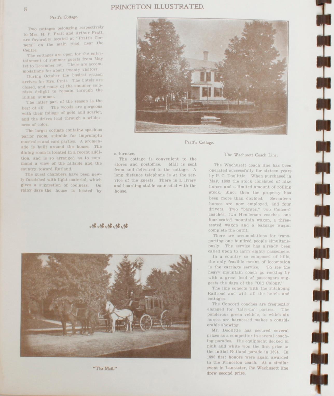 Princeton Mass, Illustrated 1900, as of 1972 1