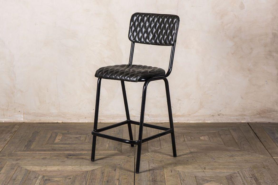 Princeton Quilted Leather Bar Stools, 20th Century For Sale 8