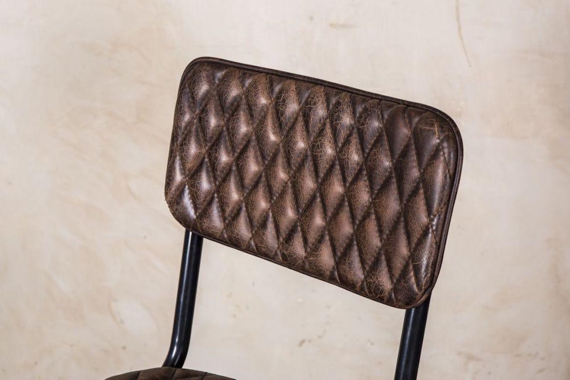 Princeton Quilted Leather Bar Stools, 20th Century For Sale 9