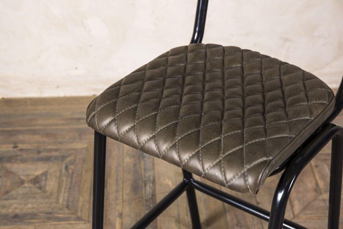 Princeton Quilted Leather Bar Stools, 20th Century For Sale 10