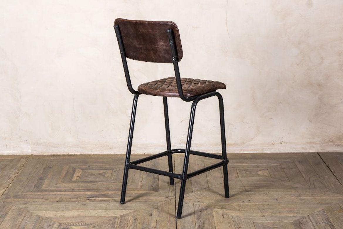 Princeton Quilted Leather Bar Stools, 20th Century For Sale 12