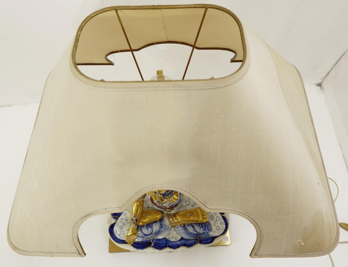 'Principessa Indiana' Porcelain Table Lamp by Edoardo Tasca For Sale 4