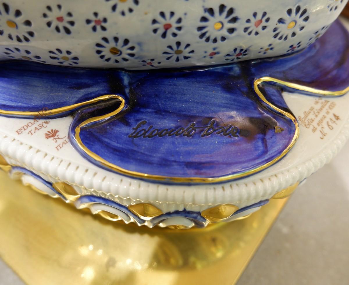 'Principessa Indiana' Porcelain Table Lamp by Edoardo Tasca For Sale 5