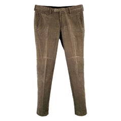 PRINGLE Size 32 Taupe Corduroy Cotton Pleated Casual Pants PRINGLE Size 32 Taupe Corduroy Cotton Pleated Casual Pants