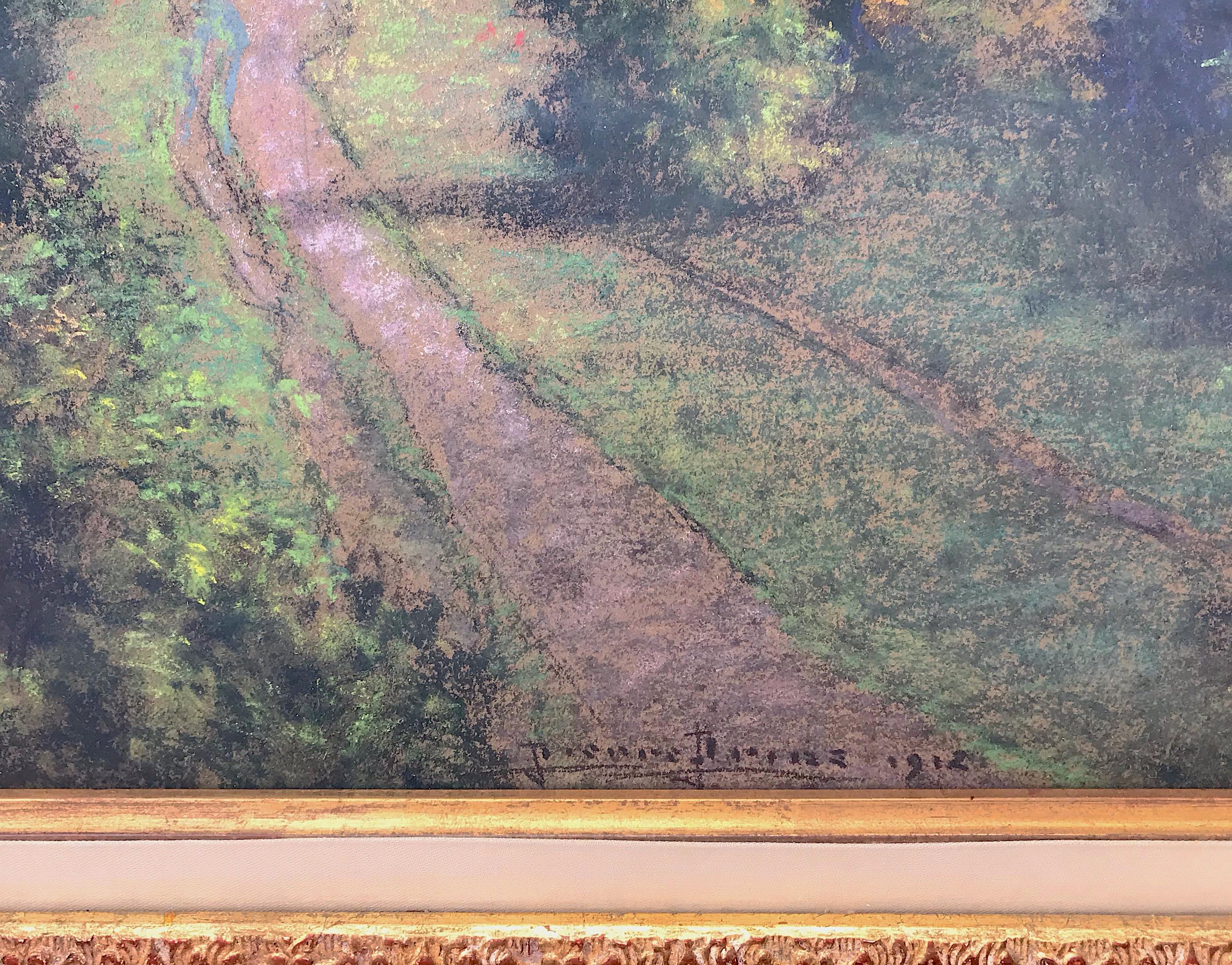 Le chemin vers le village  - Post-impressionnisme Painting par PRINS Pierre