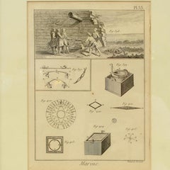Engraving Print from the Panckoucke Encyclopédie Nautical Subject 1782-1832