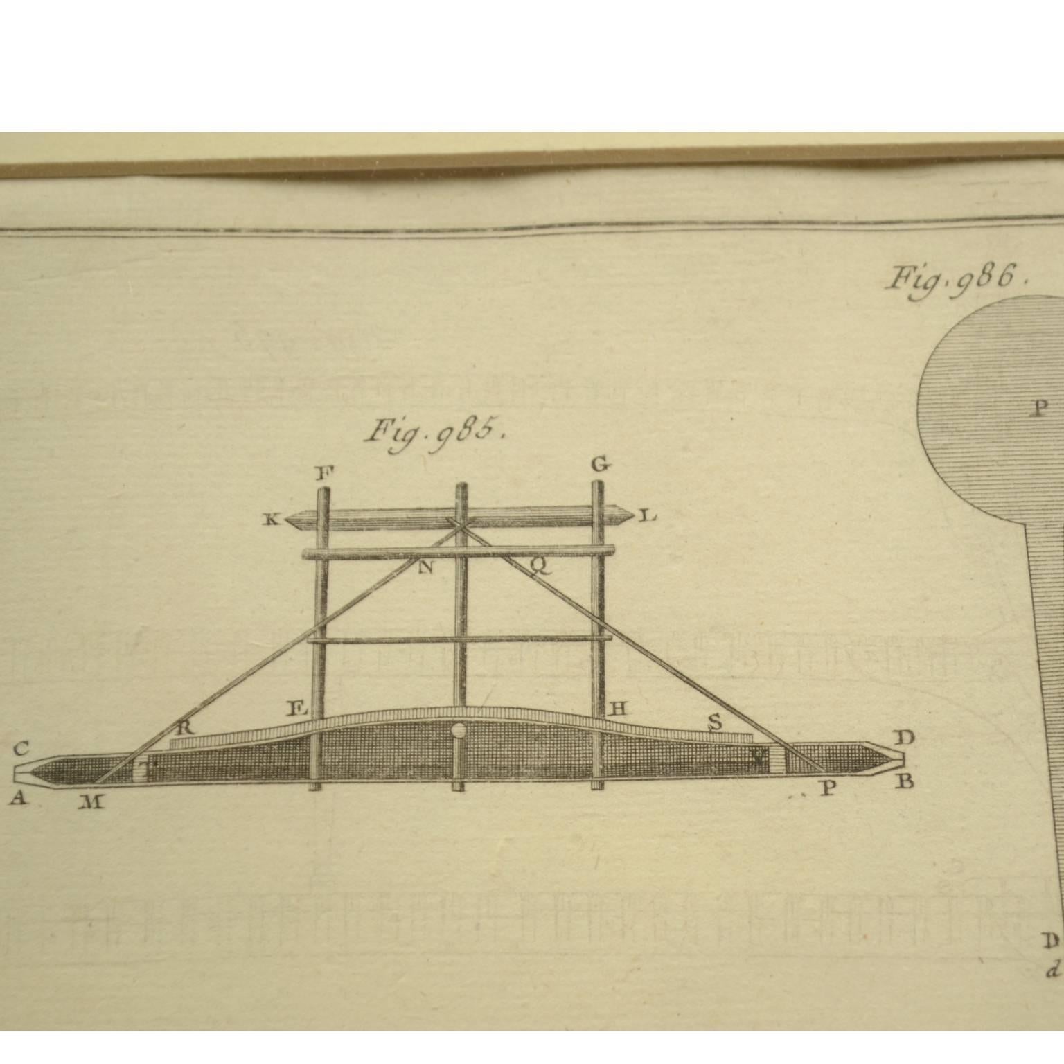 Gravur Druck  Aus dem Panckoucke Encyclopdie Nautisches Thema 1782-1832 im Angebot 3