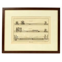 Antique Engraving Print from the Panckoucke Encyclopédie Nautical Subject, 1782-1832