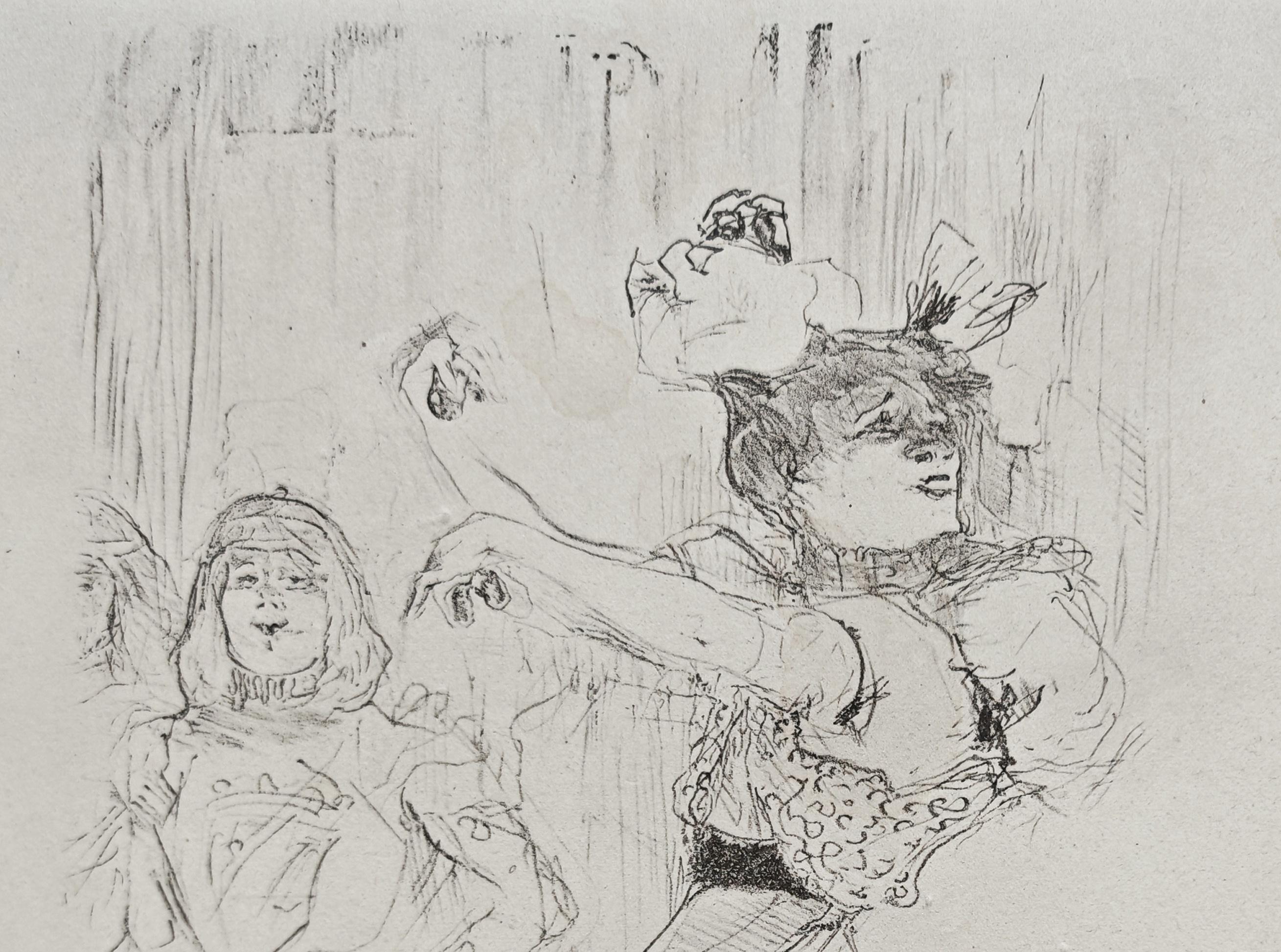 Austrian Print by Henri de Toulouse-Lautrec, featuring the cabaret singer Yvette Guilbert For Sale