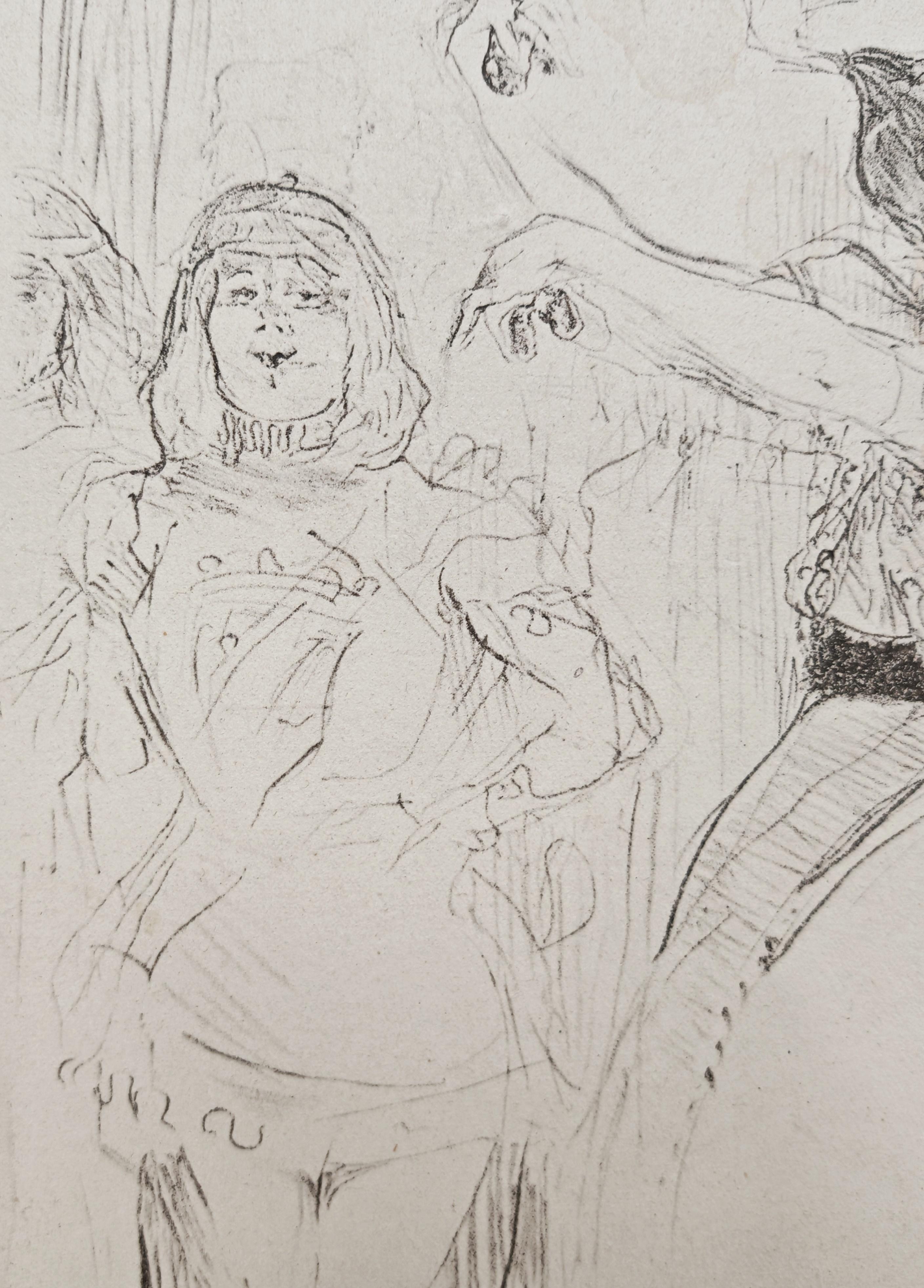 Early 20th Century Print by Henri de Toulouse-Lautrec, featuring the cabaret singer Yvette Guilbert For Sale