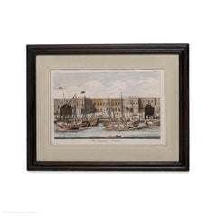 Print, Hand-Colored, Copperplate, Engraved, Custom House, William Maitland