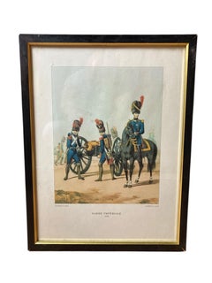 Gravure d'une illustration militaire du XIXe siècle intitulée "Garde Impériale