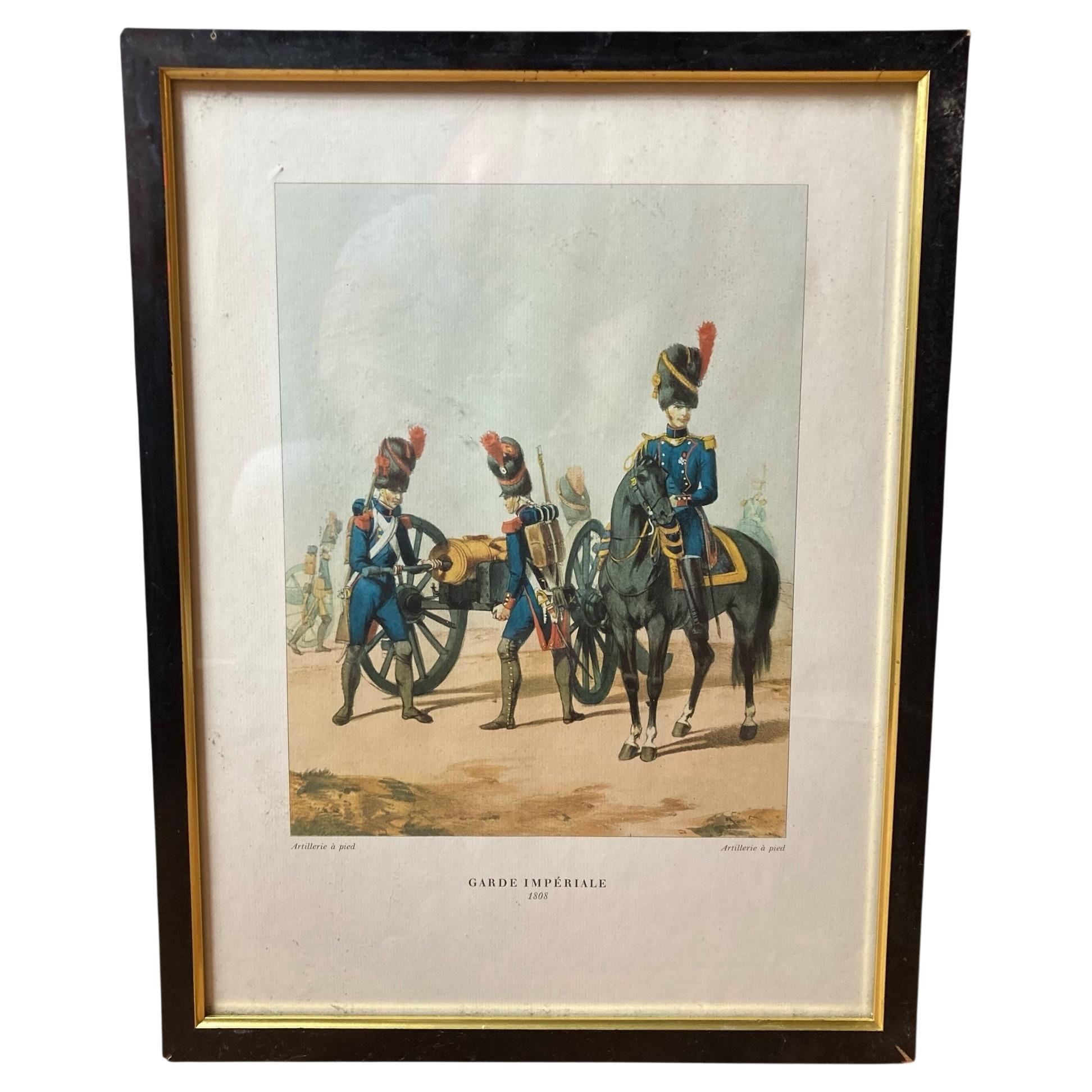 Print of a 19th-century military illustration titled "Garde Impériale
