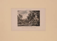 Print of a Carriage with six horses.