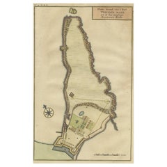 Impression d'un Fort VOC néerlandais sur la péninsule Trincomalee, Ceylan (Sri Lanka), 1726