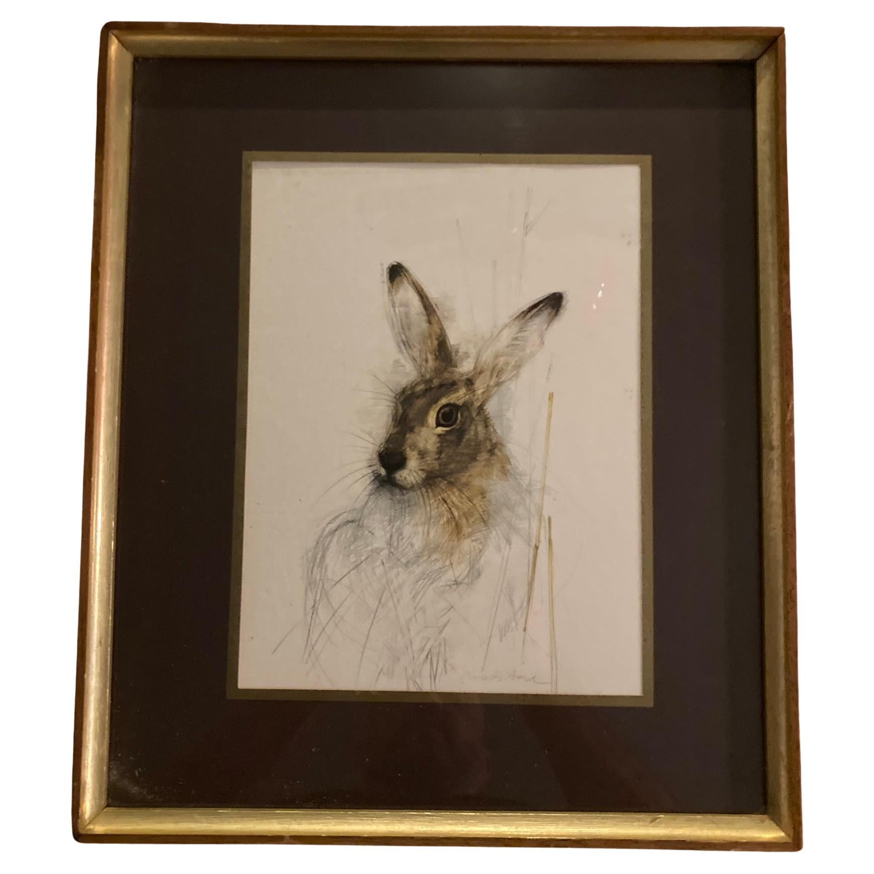 Print of a hare by the acclaimed Danish artist and illustrator Mads Stage
